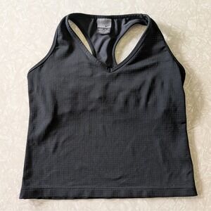 Nike Womens Dri-FIT Racerback Tank Top Built-In Shelf Bra Black Size Medium